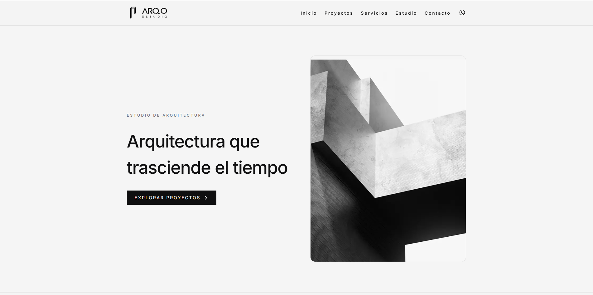 Página principal de ARQ.O